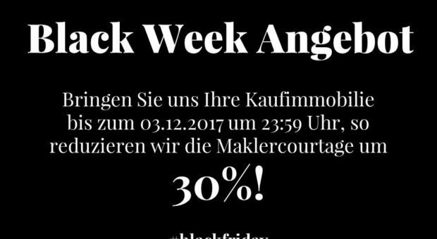 Black Week Angebot: 30% Ersparnis bis 03.12.2017!